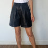 Black Leather Bermudas