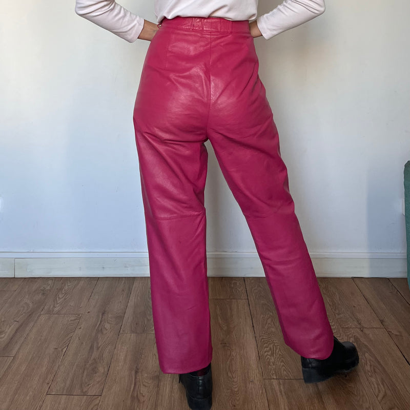 Vintage Brown Leather Bomber Jacket