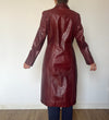 Burgundy leather trench