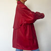 Vintage Oversized Red leather jacket