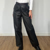 Black Leather trousers with belt