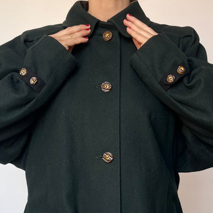 Vintage woman Loden Wool Long Coat