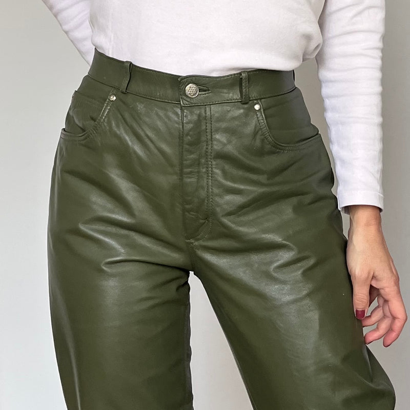 Green Leather trousers