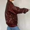 Vintage Burgundy Bomber Jacket