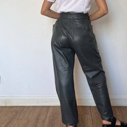 Gray Leather trousers