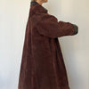 Vintage Brown Suede Leather Coat