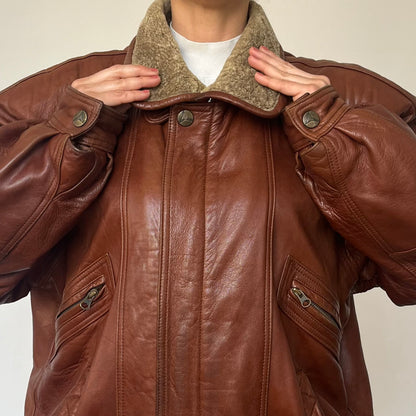 Vintage Aviator Sherpa bomber Jacket