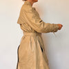 Vintage Beige Leather Trench coat