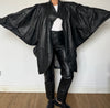 Batwing black Leather jacket