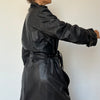 Black Leather Trench Coat