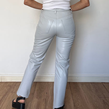 Gray Leather trousers