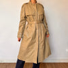 Vintage Beige Leather Trench coat