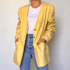 Vintage yellow linen Blazer