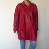 Vintage Oversized Red leather jacket