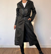 Vintage long trench coat with belt