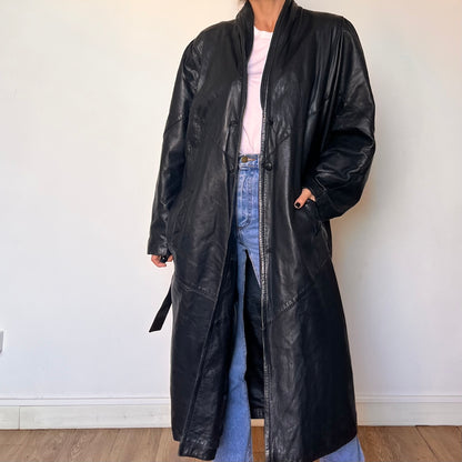 Vintage long trench coat with belt