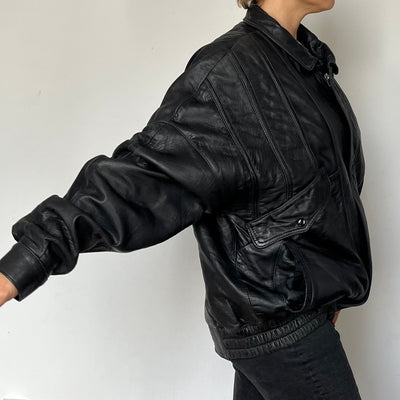 vintage Bomber leather jacket