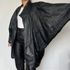 Batwing black Leather jacket