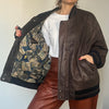 Vintage leather Bomber jacket