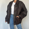 Vintage Brown Bomber leather jacket