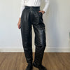 Black Leather trousers with belt