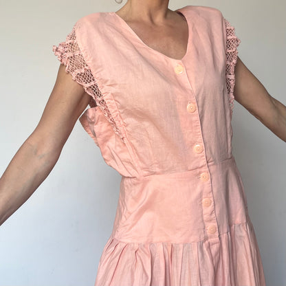 Vintage pink long dress