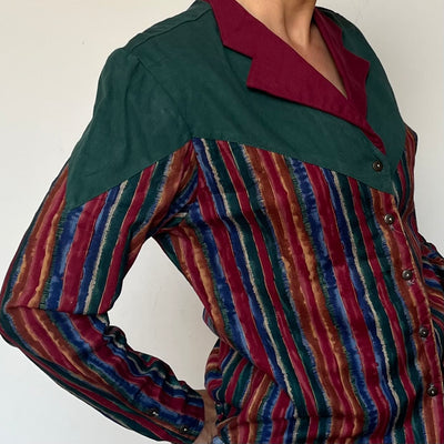 Vintage Western Cotton Blouse by Roughrider