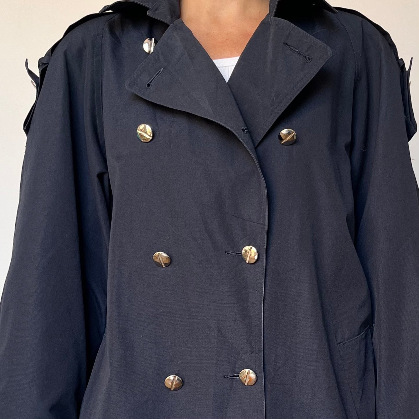 Vintage 1990s blue Trench Coat