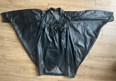 Batwing black Leather jacket