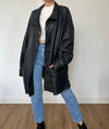 Vintage Batwing black Leather coat