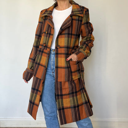 Vintage Plaid Coat by Lee Cooper