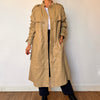 Vintage Beige Leather Trench coat