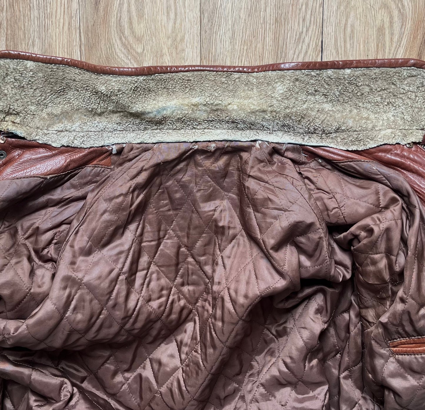 Vintage Aviator Sherpa bomber Jacket