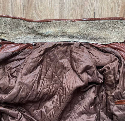 Vintage Aviator Sherpa bomber Jacket