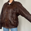 Vintage brown leather Bomber jacket