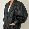 Vintage Balloon Sleeves Thick leather jacket