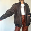 Vintage leather Bomber jacket