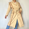 Vintage Beige Leather Trench coat