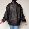 Vintage Bomber dark brown leather jacket