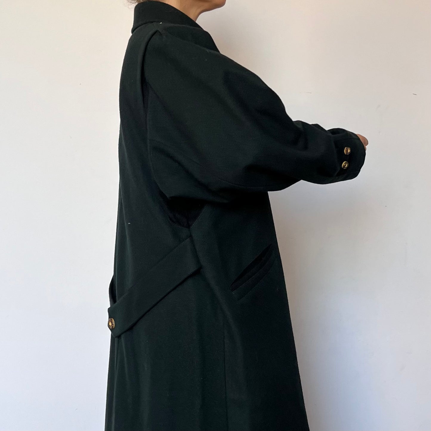 Vintage woman Loden Wool Long Coat