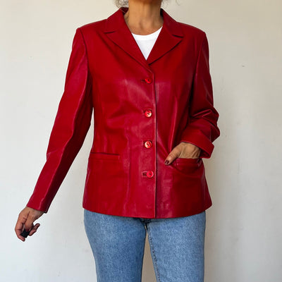 Vintage Red leather jacket