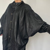 Vintage Batwing black Leather coat