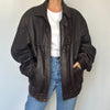 Vintage Brown Bomber leather jacket