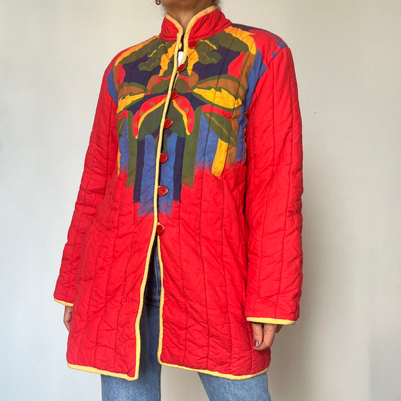 Vintage red quilted Jacket