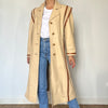 Vintage Beige Leather Trench coat