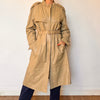 Vintage Beige Leather Trench coat