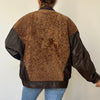 Vintage Leather & Faux Fur Bomber Jacket