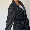 Black Leather Trench Coat