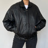 Black Bomber leather jacket