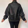 Vintage Bomber black leather jacket